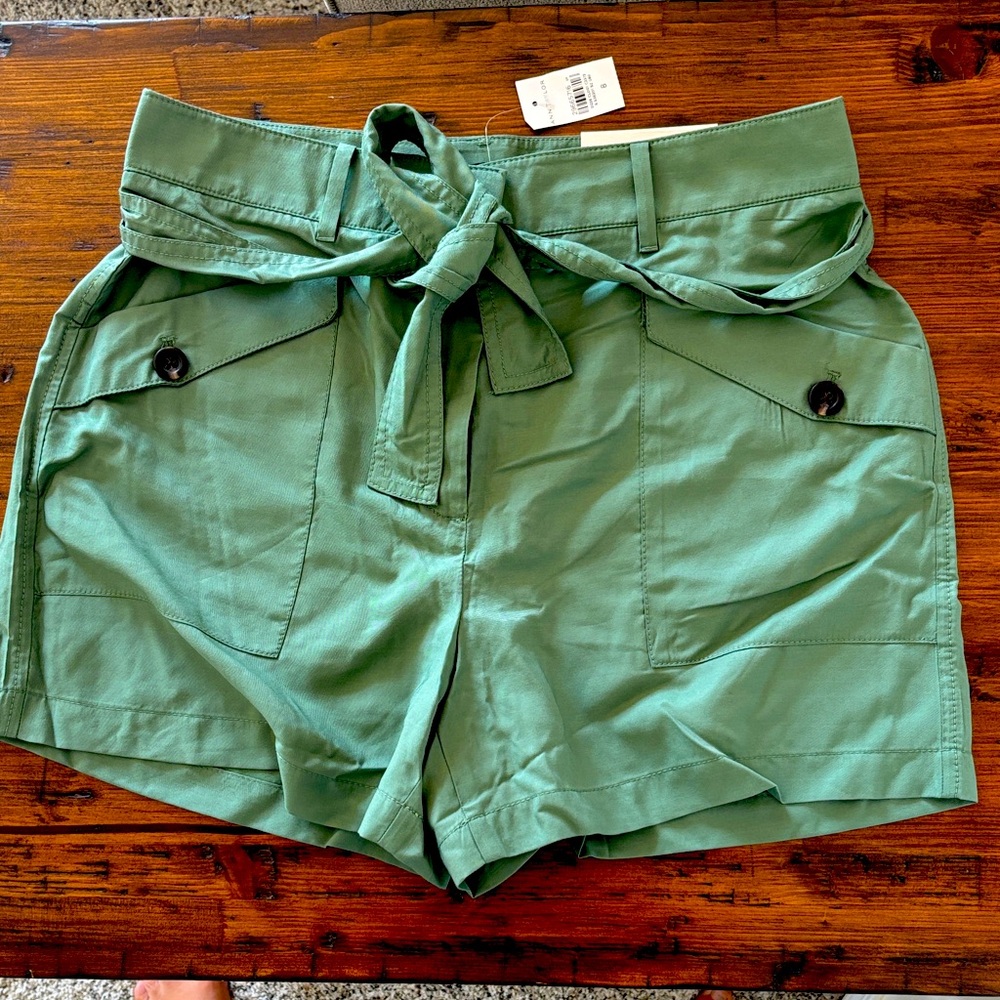 High Rise Tie Waist Shorts